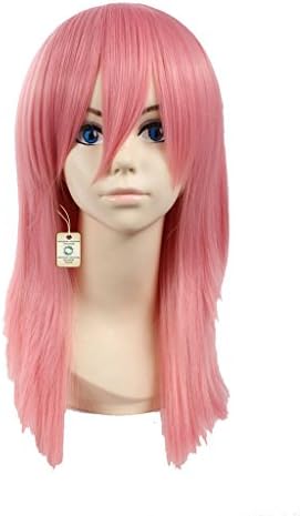RCXY Cosplay Wig Pink Red Mix Medium Long Layered Thicken Hair Ruler of Nabari Shimizu Raikou Street Fighter SF Sakura Kasugano Matou Sakura Fate Stay Night Hinamori Amu Shugo Chara Heat Resistant Anti High Temperature With Cap