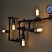LightInTheBox Loft Industrial Wall Lamps Antique Edison Wall Lights with Bulbs E26/E27 Vintage Pipe Wall Lamp for Living Room Lighting (Black)