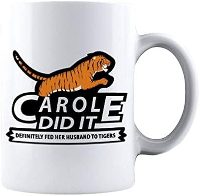 Amazon Com Kropsis Carole Did It Ceramic Coffee Mug White Tiger