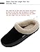 VONMAY Men's Wool Plush Fleece Lined Slip On Memory Foam Clog House Slippers Indoor/Outdoor (Medium / 9-10 D(M) US, Black/Gray)