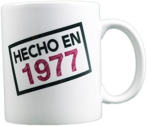 EverMug Hecho en 1977 - 40th Birthday Gift Mug - 11 oz. White Coffee Mug