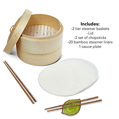 2 Premium+Bamboo+Steamer+EXTRA+DEPTH