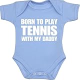 1 BabyPrem Born to play Tennis with my Daddy Bodysuit NB-12 mth