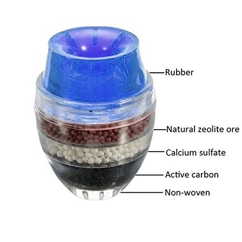 Kitchen Water Purifier,ASDOMO Coconut Carbon Water Filter Faucet Tap Purifier Home Random Color 1PCS