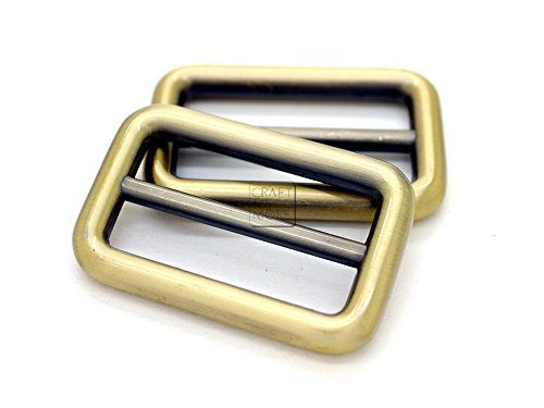 CRAFTMEmore Slide Buckle Bag Belt Strap Adjuster Purse Accessories Premium Quality 4 pcs (1 1/2 Inches, Antique Brass (Bronze))