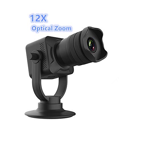 Mini WiFi Spy Camera 1080P Small Wireless Hidden Cameras with Audio and Video Home Security Cameras Built in 800mAh Battery with 12x Optical Zoom Lens Rotatable Bracket Motion Detection Phone APP