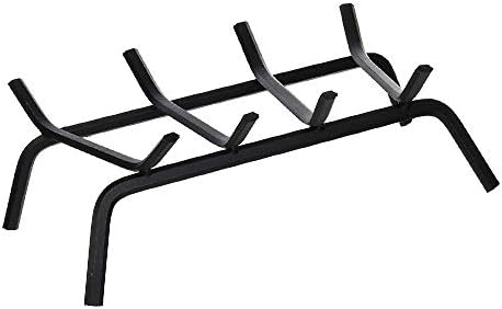 Non-Tapered Fireplace Grate 18" Black Wrought Iron Cast Iron Traditional Fireplace Wood Grate Raise Your Fire for Better Airflow Allows Hot Coals to Fall Beneath and Heat to Rise 4 X 5 X 5 Inches