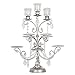 Amalfi Decor 8-Piece Dessert Cupcake Stand, Large Pastry Candy Cake Cookie Tray Tower Holder Plate for Wedding Event Birthday Party, Display Pedestal with Votive Candle Holders, Silver