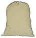 Accent Home 100% Premium Cotton Canvas Printable Laundry Draw String Plain Bag 6 Pc Pack EXTRA LARGE 28x36