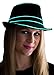 NEON NIGHTLIFE Light Up Fedora, Large, Aqua
