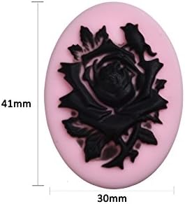 4.1x3cm Resin Flower Oval Cameo Embellishment Embellishments Flatback Cabochon Scrapbook Embellishments Cabochons Diy Hand Craft Accessories 10 Pcs
