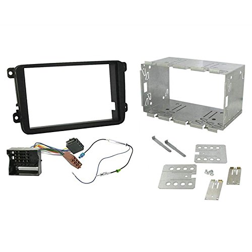 Double din car stereo radio installation kit facia adapter compatible with VW Volswagen Skoda Seat 2 din