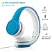 YUSONIC Over-Ear Kids Headset Volume Limited Headphones for Children (Blue)