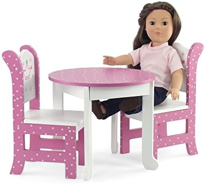Amazon Com Emily Rose 18 Inch Doll Furniture For American Girl Dolls 18 Doll Table And Chairs Fits My Life And Journey Girls Dolls Toys Games