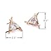Carfeny Rose Gold Stud Earrings Triangle Shaped CZ Earrings for Women Expertly Made of Sparkling Starlight Round Cut Cubic Zirconia, Gift for Her