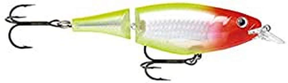 Rapala X-Rap Jointed Shad Lure with Two No. 2/0 Hooks, 1.2-2.4 m Swimming Depth, 13 cm Size, Clown
