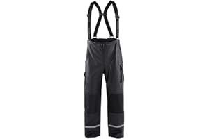 BLÅKLÄDER Blaklader 1387 Black Rain Pants with Reflective Details (138720039900)