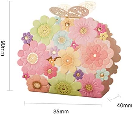 MEIZOKEN 20pcs Candy Favor Theat Boxes Laser Cut Favor Boxes Wedding Candy Box Sweet Box Chocolate Box Wedding Gifts for Guest Love Party Decoration