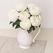 Supla Silk Peony Bush in Cream with Yellow Stamens 17.7