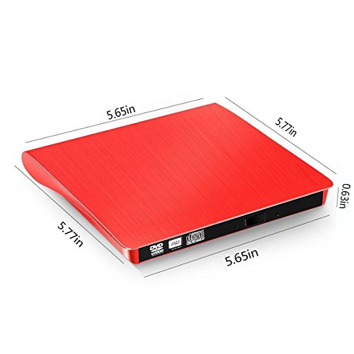 YAHEY External CD Drive, Ultra Slim USB 3.0 CD DVD-RW DVD ROM Drive for High Speed Data Transfer and Laptop Notebook PC Desktop Computer Support Mac OS X,Windows10/ Vista/7/8/8.1/.
