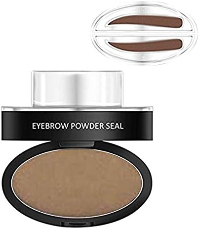 Hot Eyebrow Powder! Mjun Brow Stamp Powder Waterproof Natural Perfect Enhancer Straight United Eyebrow Eyebrows Enhancer (Light Brown)