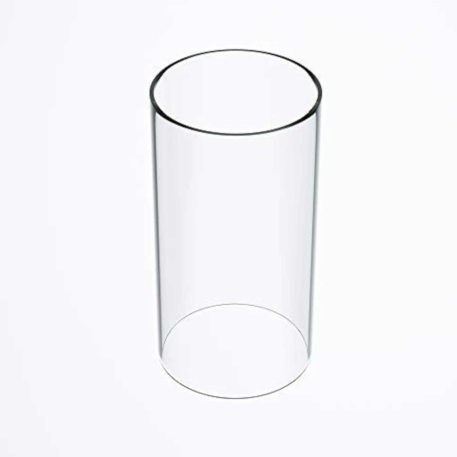 TLLAMP Large Size Hurricane Candle Holder - Glass Cylinder Open Both Ends, Open Ended Hurricane, Glass Lamp Shade Replacement (3" Wide x 6" Tall)