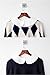 Wearlizer Fake Collar & Doll Collar Vintage Elegant Women's Half Shirt Detachable Blouse White