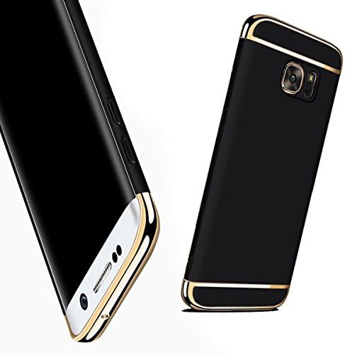 For Galaxy S6 Edge Case,Samsung Galaxy S6 Edge Case Ultra thin Electroplate Hard Bumper Slim Shockproof Cover Case for Samsung Galaxy S6 Edge Black