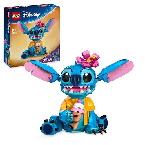 | Disney Stitch Spielzeug - Figur zum Spielen und Sammeln mit Einer Eistüte und Einer dekorativen Blume - Geschenk für Mädchen, Jungen und Lilo & Stitch Filmfans ab 9 Jahren - 43249