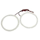 2 x 100mm Red 33 SMD LED Rear Angel Eyes Ring