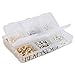 BEADNOVA 90pcs 8mm Silver/ Gold/ Rhodium Plated Lobster Claw Clasps 600pcs 5mm Open Jump Ring for Jewelry Making Value Pack Box Set Assortment