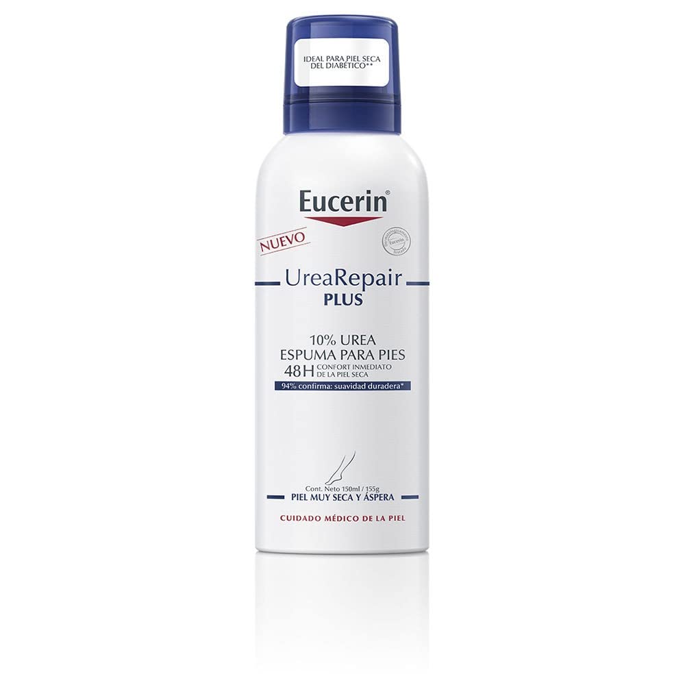 Eucerin Urea Repair 10% Foot Mousse 150ml, Foot Foam for Hydration and Relief for 48h, Urea Foam and Rejuvenating Ceramides for Dry and Cracked Heels