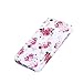 CyberStyle Floral Print TPU Rubber Case for iPhone 5, 5S with Screen Protector