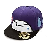 Embarrassed Face Style Adjustable Snapback Baseball Hat Outdoor Sport Cap for Men Women (Purple)