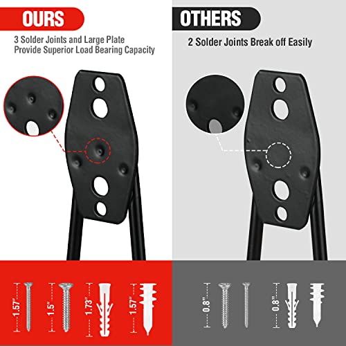 WORKPRO 12-Piece Garage Hook Set, Heavy Duty Steel Storage Hooks,Utility Wall Mount Hook ,Multi-Tool Hangers Holder for Garden Tools, Ladders, Bikes, Bulky Items