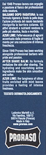Proraso Single Blade After Shave Balm, Azur Lime, 3.4 fl. oz