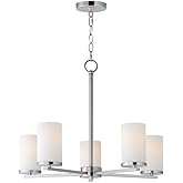 Maxim Lateral - 5 Light Chandelier-18.5 Inches Tall and 24 Inches Wide-Satin Nickel Finish