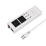 Multi Outlets USB 2 AC Outlets Power Strip Home Office with 6 Port USB Charger for Samsung Galaxy S7/S6/Edge, LG G5,iPhone 7 plus, iPad , Smartphones , Tablets and More