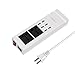 Multi Outlets USB 2 AC Outlets Power Strip Home Office with 6 Port USB Charger for Samsung Galaxy S7/S6/Edge, LG G5,iPhone 7 plus, iPad , Smartphones , Tablets and More