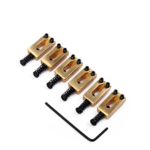 image for MonkeyJack 6Pieces Tremolo Trem Bridge Roller Bridge Saddles for Strat
