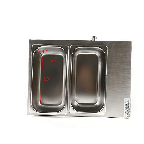 HYYKJ Electric Chocolate Melting Pot Machine 2 Melting Pot 22LB Capacity Chocolate Warmer Heater Boiler Tempering Furnace Machine Commercial Chocolate Shop and Home Chocolate Melter Maker