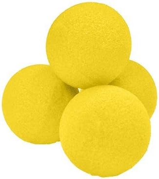 1'' Yellow Super Soft Sponge Balls - Pack of 4 with Instructions