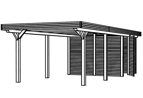 Skan Holz Europe Gmbh Cabana Madera Carport Spess Tipo 355 X 846