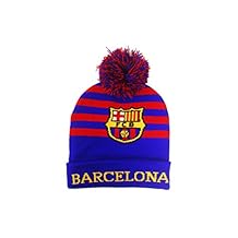 Barcelona Red Blue FIFA Soccer World Cup Toque Hat With Pom Pom .. New