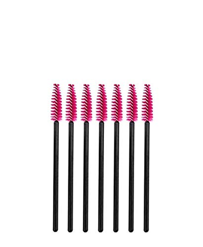 Disposable Eyelash Eye Lash Makeup Brush Mascara Wands Applicator Makeup Kits (100PCS Pink)