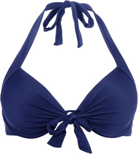 Ocean Blues Navy Blue Push Up Front Tie Underwire Bikini Top 2XL at Amazon