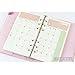 DadaCrafts(TM) A5 Month Plan Planner Organizer Refills Papers for 6-Rings Binder Notebook, 45 Sheets/90 Pages