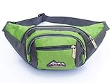 Big Mango New Fashion Womens Sports Bag 4 Zipper Pockets Waist Bag Fanny Chest Pack with Cell Phone Pouch & Automatic Umbrella & Small Personal Stuffs for Both Men and Women Use