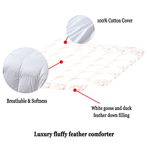 4 COSYBAY+Quilted+Comforter+Feather+Filling