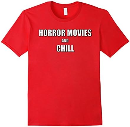 Men's Horror Movies And Chill T-Shirt Large Red
